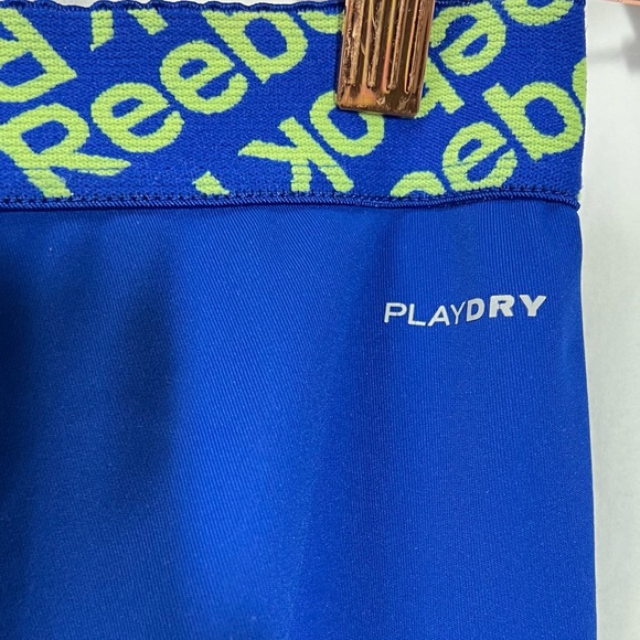 Reebok Playdry Workout Ready Collection bright blue cropped leggings - Picture 10 of 11